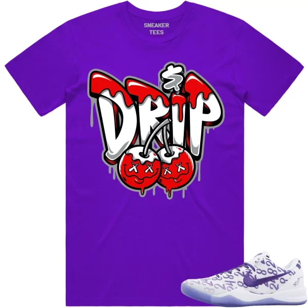 Kobe 8 Court Purple 8s Shirt to Match - RED MONEY DRIP Jezsport.com