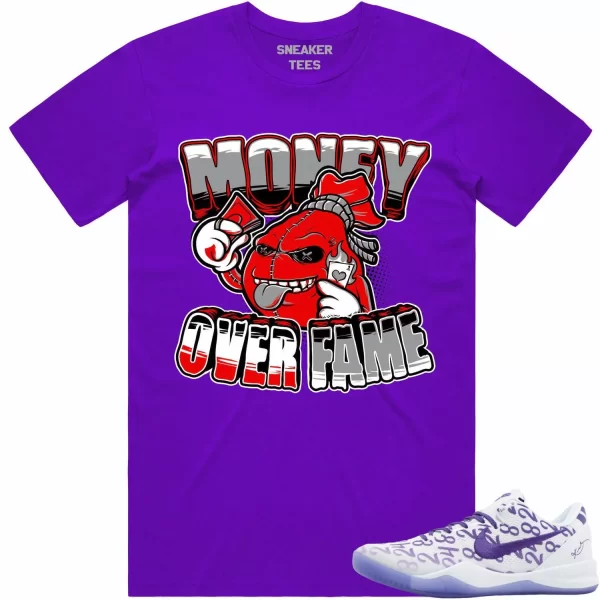 Kobe 8 Court Purple 8s Shirt to Match - RED MOF Jezsport.com