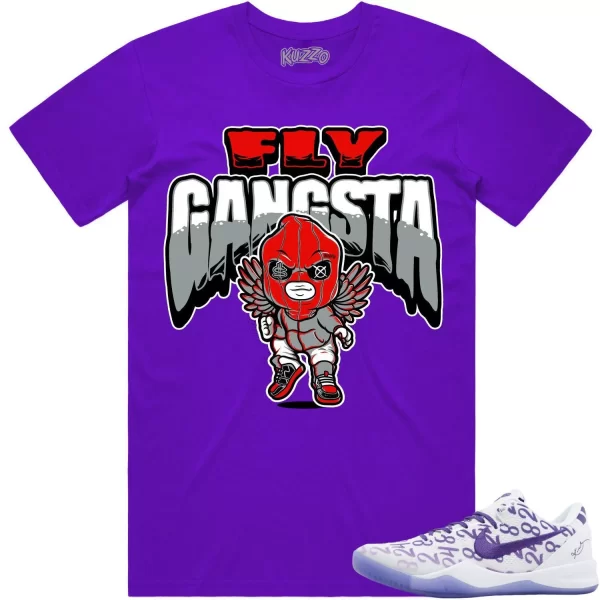 Kobe 8 Court Purple 8s Shirt to Match - RED FLY GANGSTA Jezsport.com