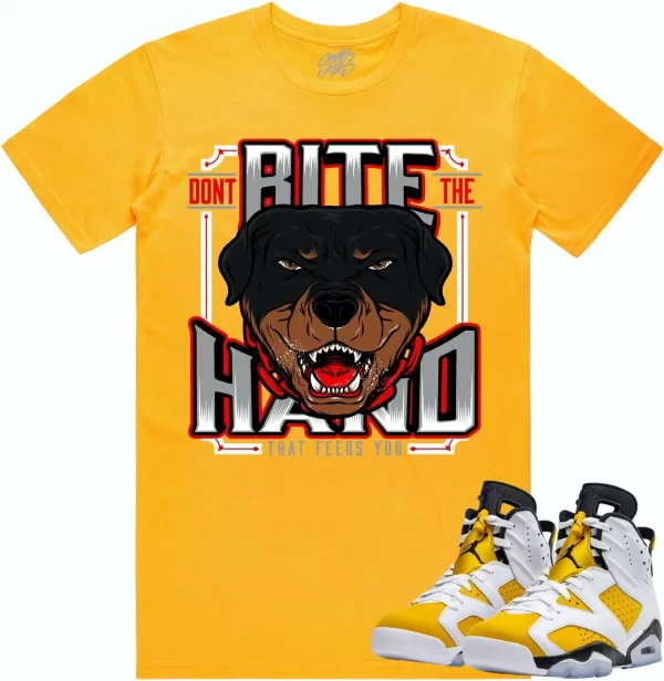 Jordan 6 Yellow Ochre 6s Shirt to Match - RED DONT BITE Jezsport.com