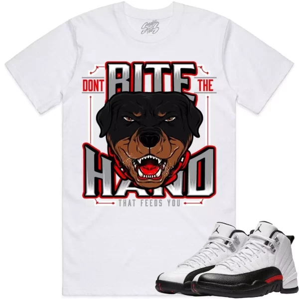 Jordan 12 Red Taxi 12s Shirt to Match - RED DONT BITE Jezsport.com