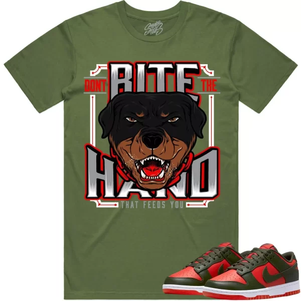 Mystic Red Dunks Shirt to Match - RED DONT BITE Jezsport.com