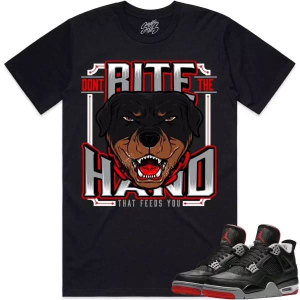 Jordan 4 Bred Reimagined 4s Shirt to Match - RED DONT BITE Jezsport.com