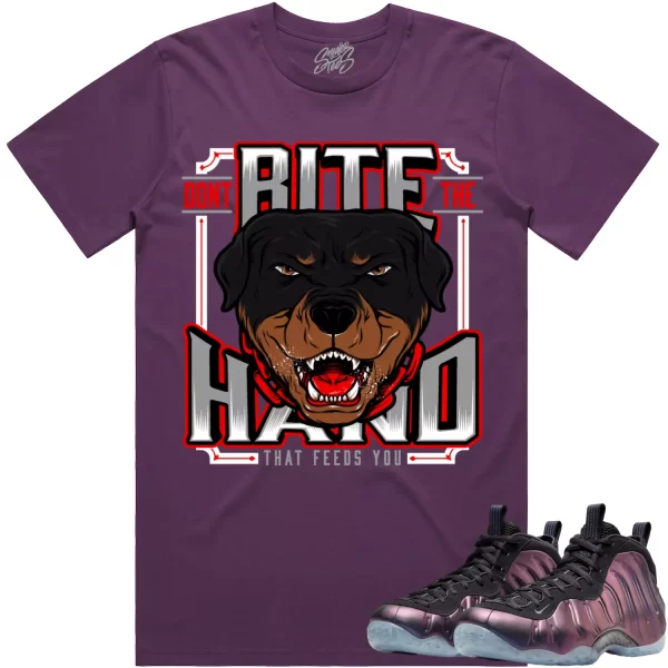 Eggplant Foamposites Shirt to Match - RED DONT BITE Jezsport.com