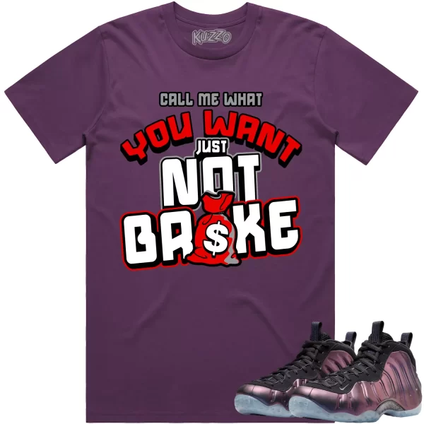 Eggplant Foamposites Shirt to Match - RED NOT BROKE Jezsport.com