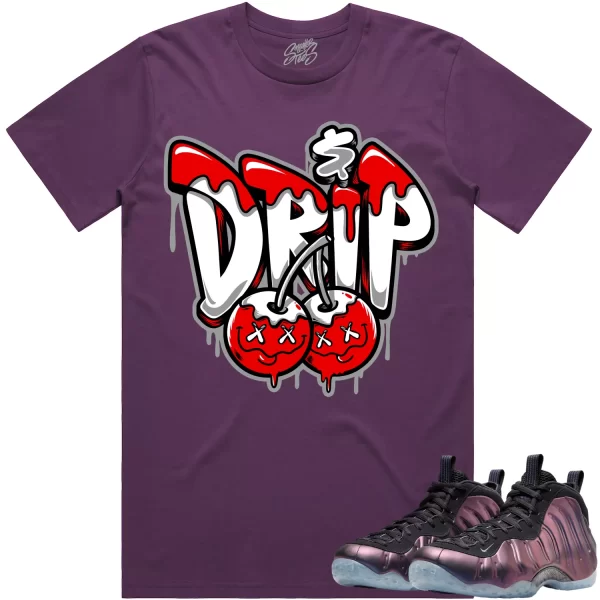 Eggplant Foamposites Shirt to Match - RED MONEY DRIP Jezsport.com