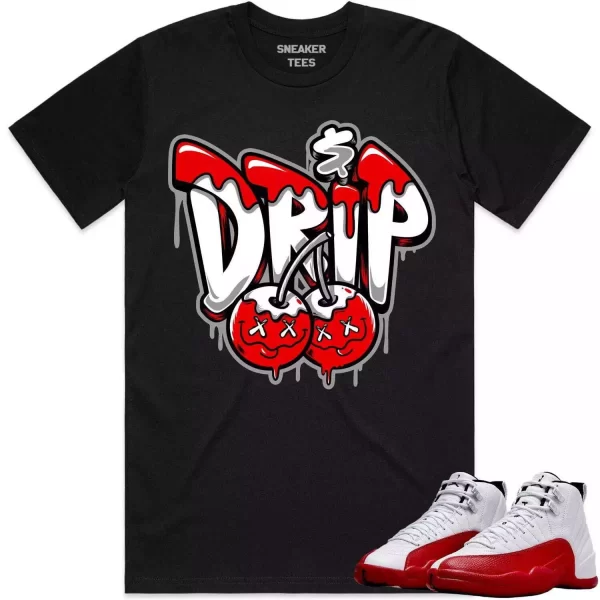 Jordan 12 Cherry 12s Shirt to Match - RED MONEY DRIP Jezsport.com