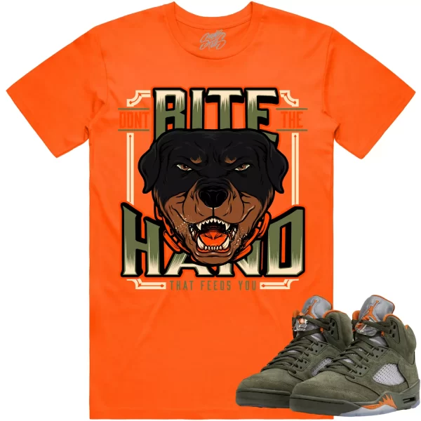 Jordan Retro 5 Olive 5s Shirt to Match - CELADON DONT BITE Jezsport.com