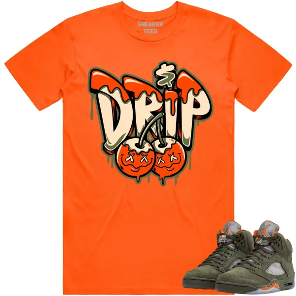 Jordan Retro 5 Olive 5s Shirt to Match - CELADON MONEY DRIP Jezsport.com