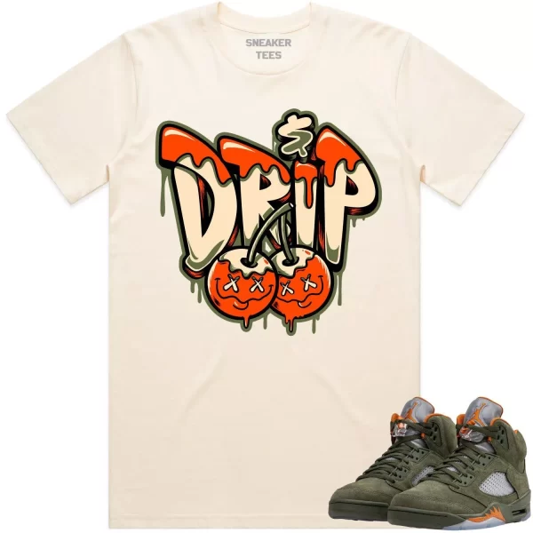 Jordan Retro 5 Olive 5s Shirt to Match - CELADON MONEY DRIP Jezsport.com