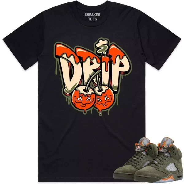 Jordan Retro 5 Olive 5s Shirt to Match - CELADON MONEY DRIP Jezsport.com