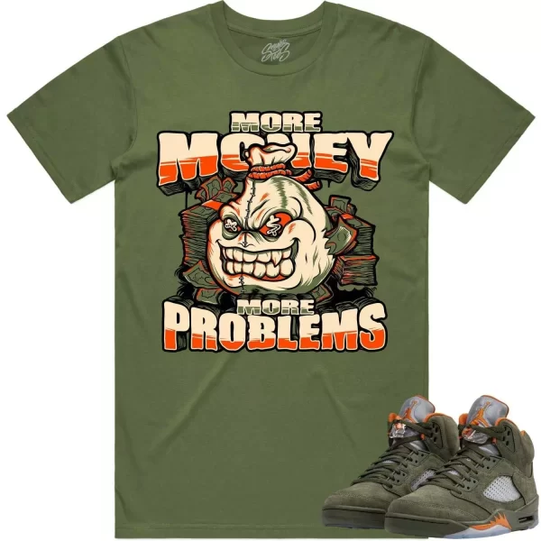 Jordan Retro 5 Olive 5s Shirt to Match - CELADON MORE PROBLEMS Jezsport.com