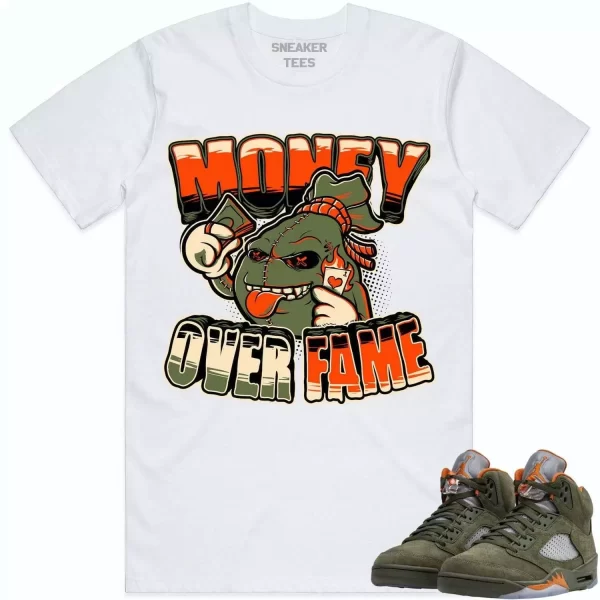 Jordan Retro 5 Olive 5s Shirt to Match - CELADON MOF Jezsport.com