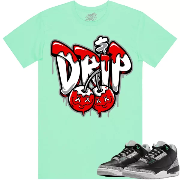 Jordan 3 Green Glow 3s Shirt to Match - RED MONEY DRIP Jezsport.com