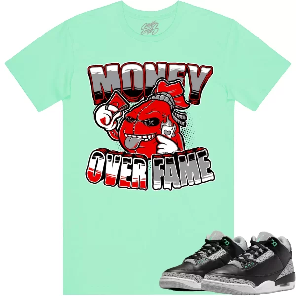 Jordan 3 Green Glow 3s Shirt to Match - RED MOF Jezsport.com