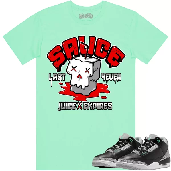 Jordan 3 Green Glow 3s Shirt to Match - RED SAUCE Jezsport.com