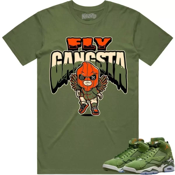 Jordan MVP Olive Sky J Shirt to Match - CELADON FLY GANGSTA Jezsport.com