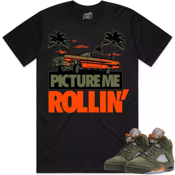 Jordan Retro 5 Olive 5s Shirt to Match - CELADON PICTURE ME ROLLIN Jezsport.com