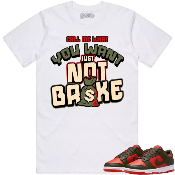 Mystic Red Dunks Shirt to Match - OLIVE NOT BROKE Jezsport.com