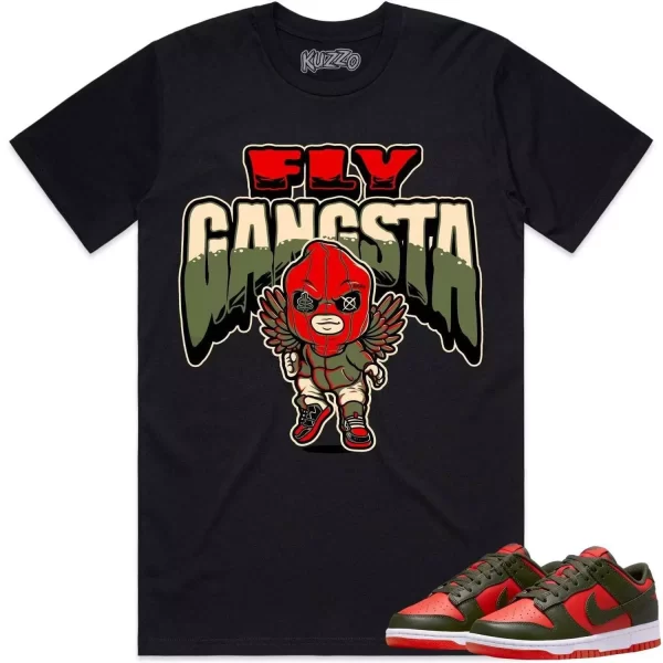 Mystic Red Dunks Shirt to Match - OLIVE FLY GANGSTA Jezsport.com