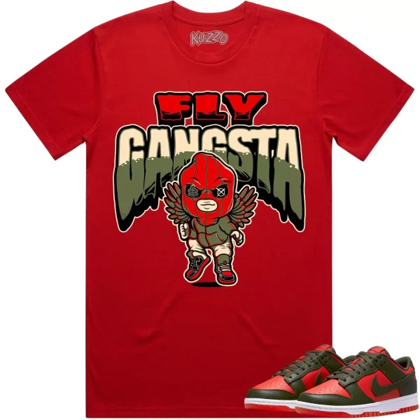 Mystic Red Dunks Shirt to Match - OLIVE FLY GANGSTA Jezsport.com