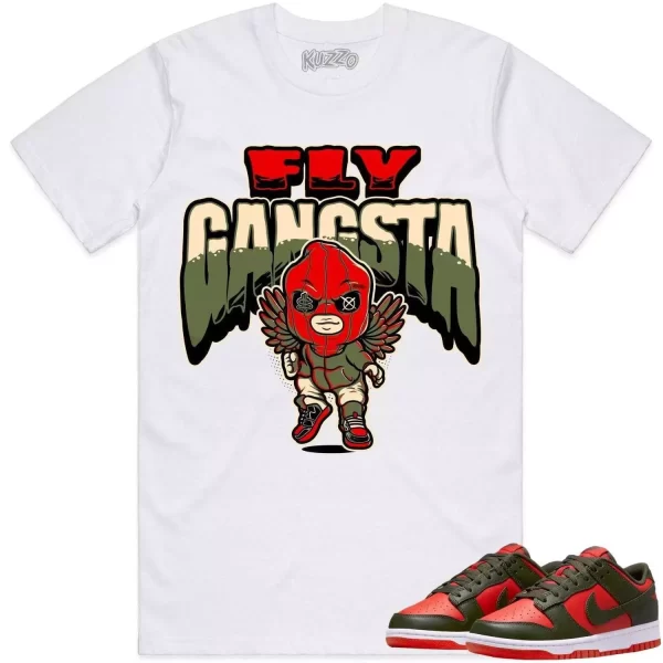 Mystic Red Dunks Shirt to Match - OLIVE FLY GANGSTA Jezsport.com