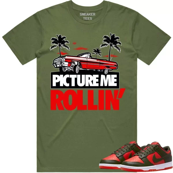 Mystic Red Dunks Shirt to Match - RED PICTURE ME ROLLIN Jezsport.com