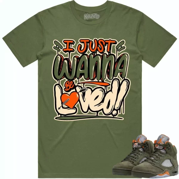 Jordan Retro 5 Olive 5s Shirt to Match - CELADON LOVED Jezsport.com