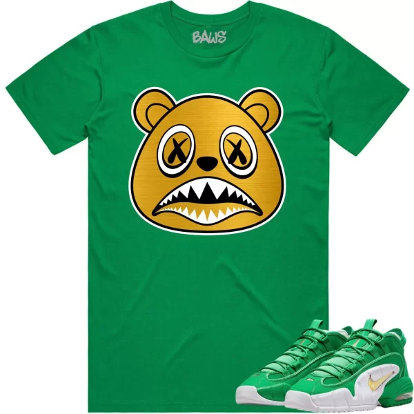 Penny 1 Stadium Green 1s Shirt to Match - GOLD METALLIC BAWS BEAR Jezsport.com