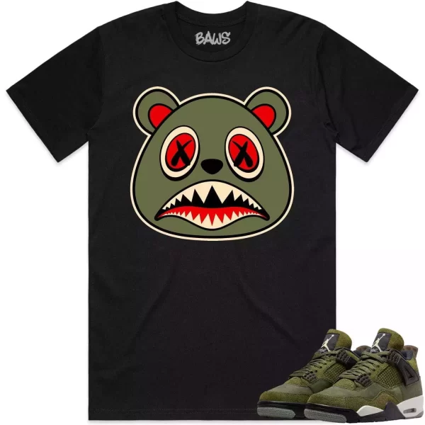 Jordan 4 Craft Olive 4s Shirt to Match - OLIVE BAWS BEAR Jezsport.com