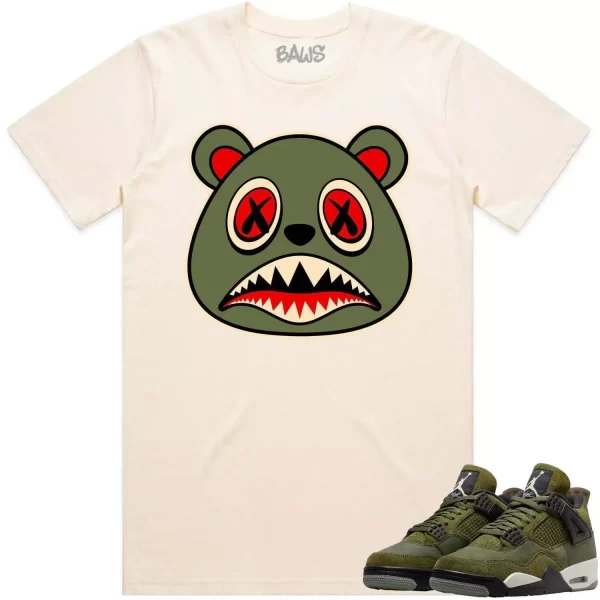 Jordan 4 Craft Olive 4s Shirt to Match - OLIVE BAWS BEAR Jezsport.com