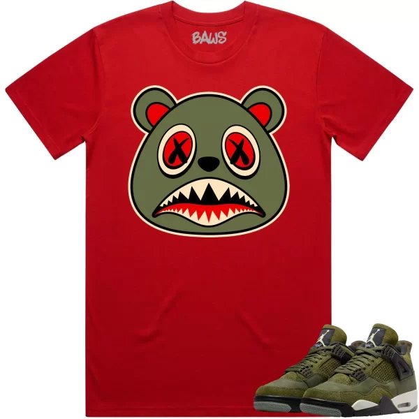 Jordan 4 Craft Olive 4s Shirt to Match - OLIVE BAWS BEAR Jezsport.com