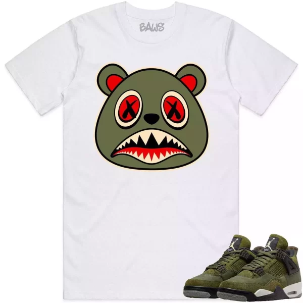 Jordan 4 Craft Olive 4s Shirt to Match - OLIVE BAWS BEAR Jezsport.com