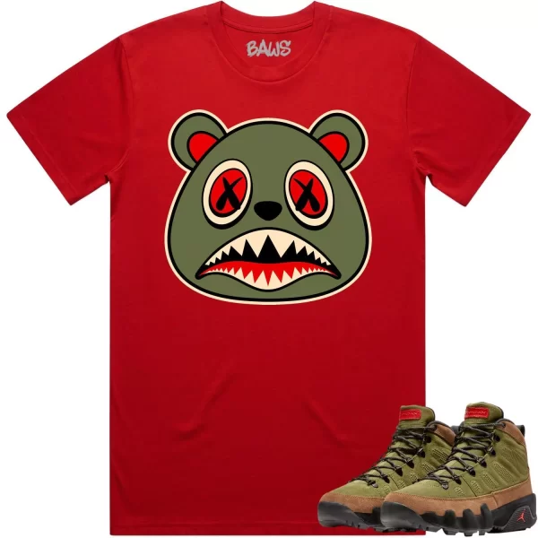 Jordan 9 Beef Broccoli 9s Shirt to Match - OLIVE BAWS BEAR Jezsport.com