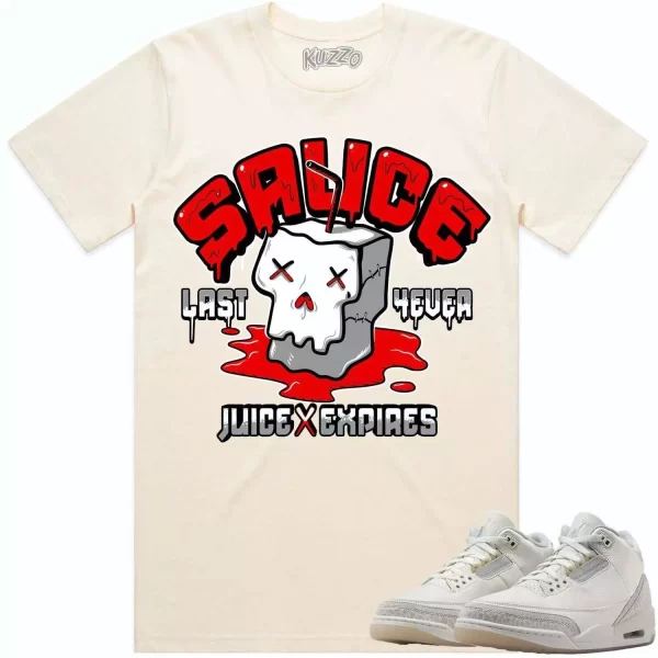 Jordan 3 White Cement 3s Shirt to Match - RED SAUCE Jezsport.com