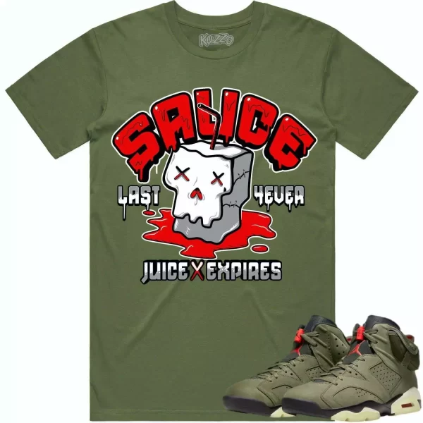 Jordan 6 Cactus Jack 6s Shirt to Match - RED SAUCE Jezsport.com