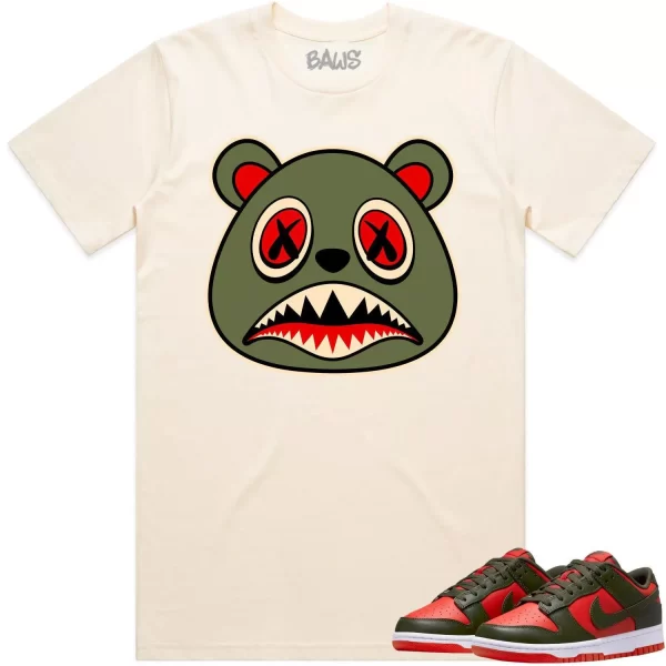 Mystic Red Dunks Shirt to Match - OLIVE BAWS BEAR Jezsport.com