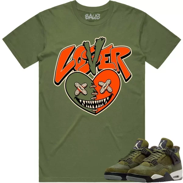 Jordan 4 Craft Olive 4s Shirt to Match - CELADON LOVER LOSER BAWS Jezsport.com