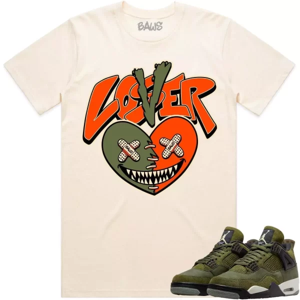 Jordan 4 Craft Olive 4s Shirt to Match - CELADON LOVER LOSER BAWS Jezsport.com