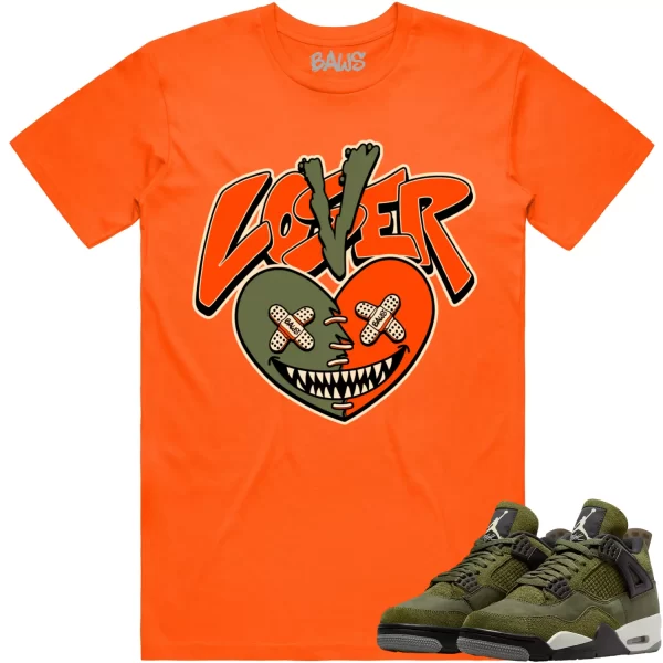 Jordan 4 Craft Olive 4s Shirt to Match - CELADON LOVER LOSER BAWS Jezsport.com