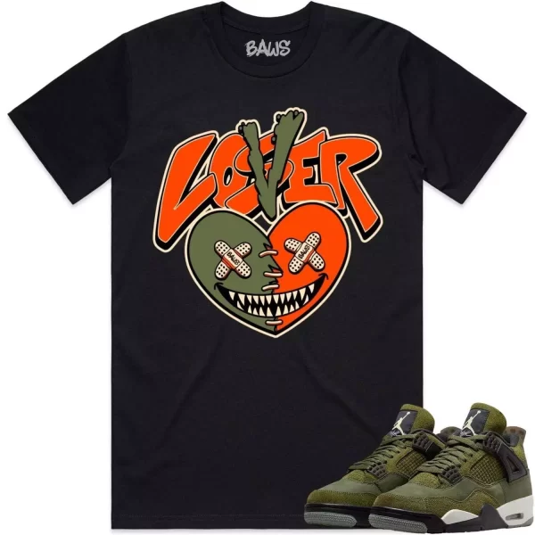 Jordan 4 Craft Olive 4s Shirt to Match - CELADON LOVER LOSER BAWS Jezsport.com