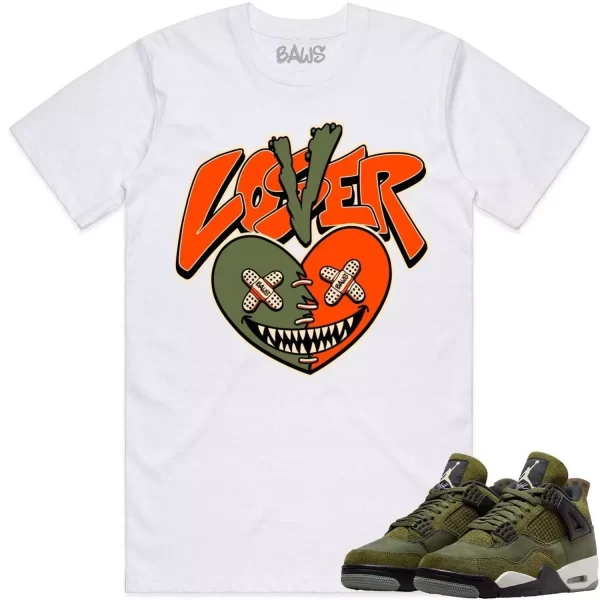 Jordan 4 Craft Olive 4s Shirt to Match - CELADON LOVER LOSER BAWS Jezsport.com