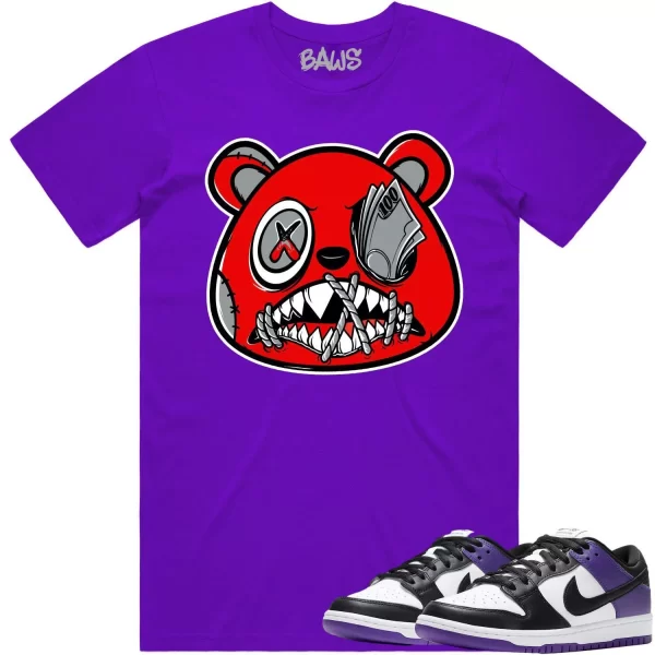 Court Purple Dunks Shirt to Match - ANGRY MONEY TALKS BAWS Jezsport.com