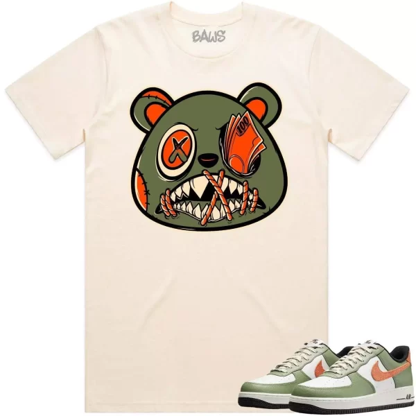 Air Force 1 Oil Green Shirt to Match - CELADON MONEY TALKS BAWS Jezsport.com