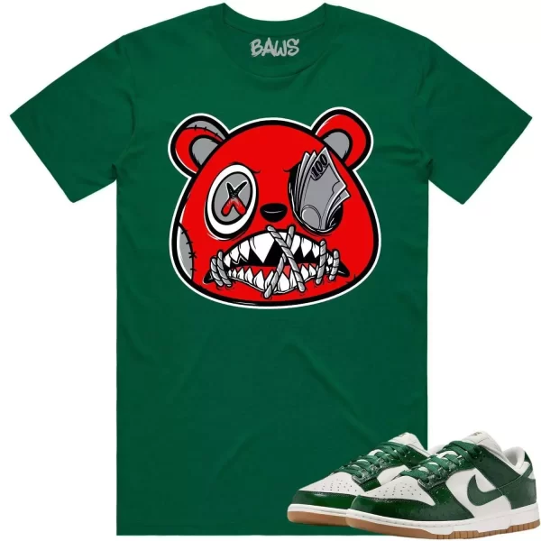 Green Ostrich Dunks Shirt to Match - ANGRY MONEY TALKS BAWS Jezsport.com