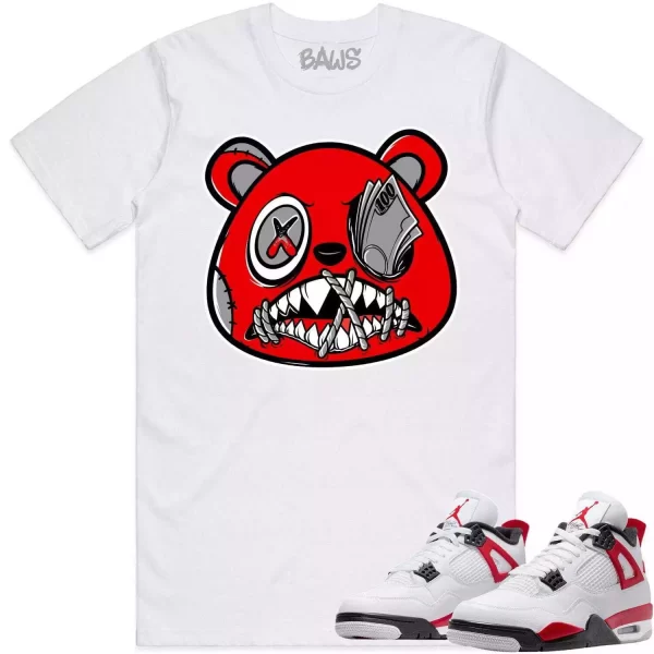 Jordan 4 Red Cement 4s Shirt to Match - ANGRY MONEY TALKS BAWS Jezsport.com