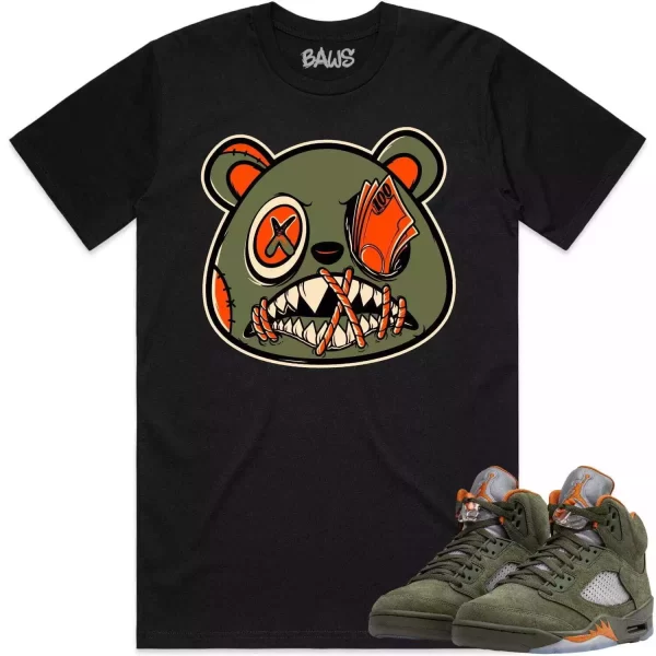 Jordan Retro 5 Olive 5s Shirt to Match - CELADON MONEY TALKS BAWS Jezsport.com