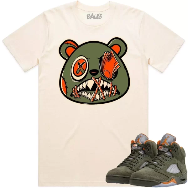 Jordan Retro 5 Olive 5s Shirt to Match - CELADON MONEY TALKS BAWS Jezsport.com