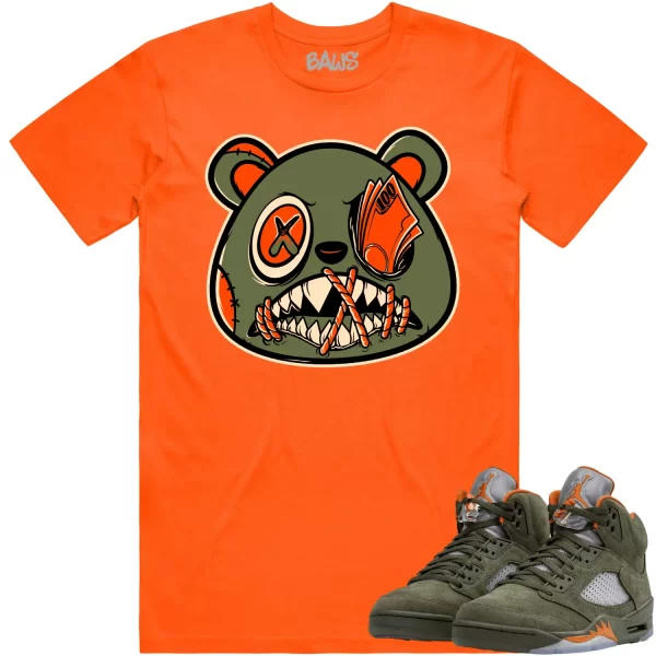 Jordan Retro 5 Olive 5s Shirt to Match - CELADON MONEY TALKS BAWS Jezsport.com