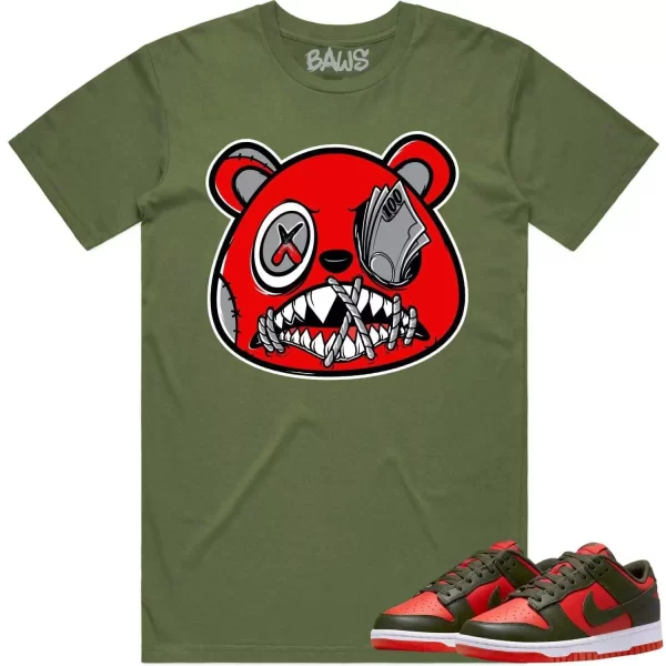 Mystic Red Dunks Shirt to Match - ANGRY MONEY TALKS BAWS Jezsport.com